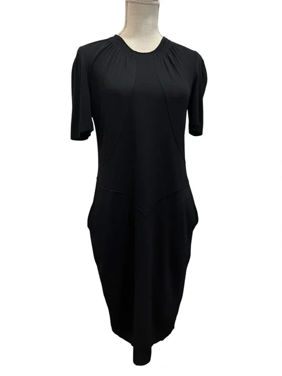 CHANEL Black Midi Sheath Dress with Short Sleeves - Picture 5 of 13